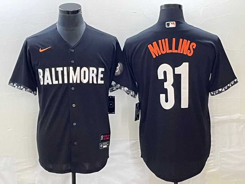 Men%27s Baltimore Orioles #31 Cedric Mullins Black 2023 City Connect Cool Base Stitched Jerseys
